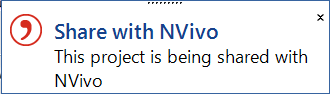 This project is beeing shared with NVivo